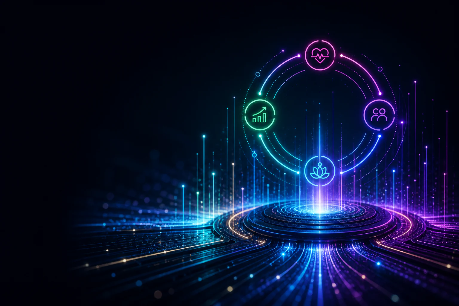 An abstract connected intelligence platform linking personal, business and learning pathways